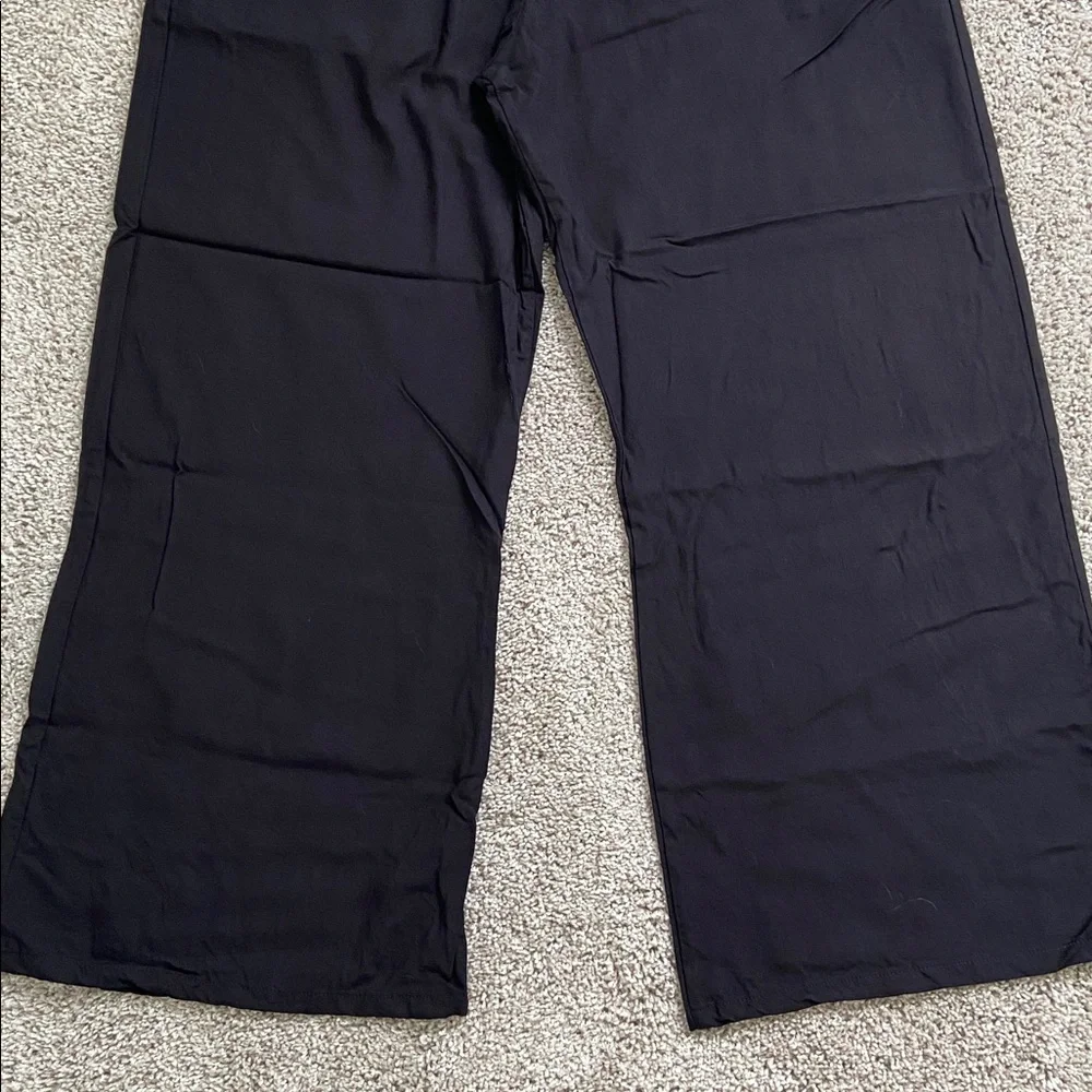 Lotus and Luna • Black Wide Leg Drawstring Pants